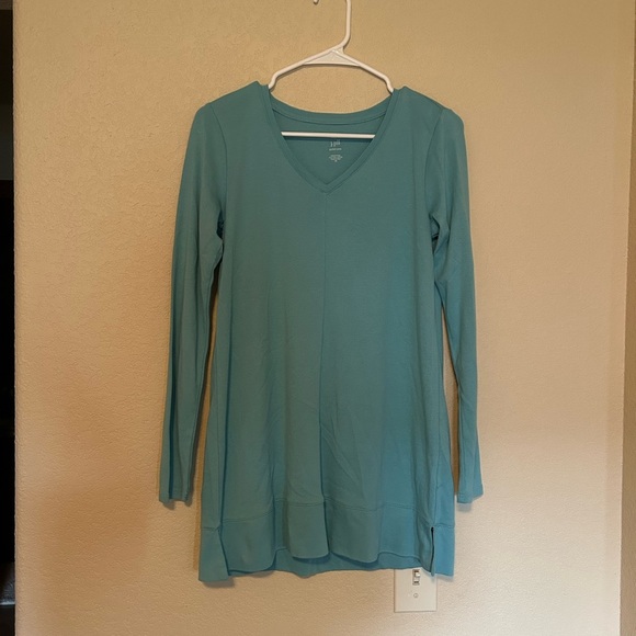 J Jill Perfect Pima Cotton V Neck Tunic - Picture 1 of 8